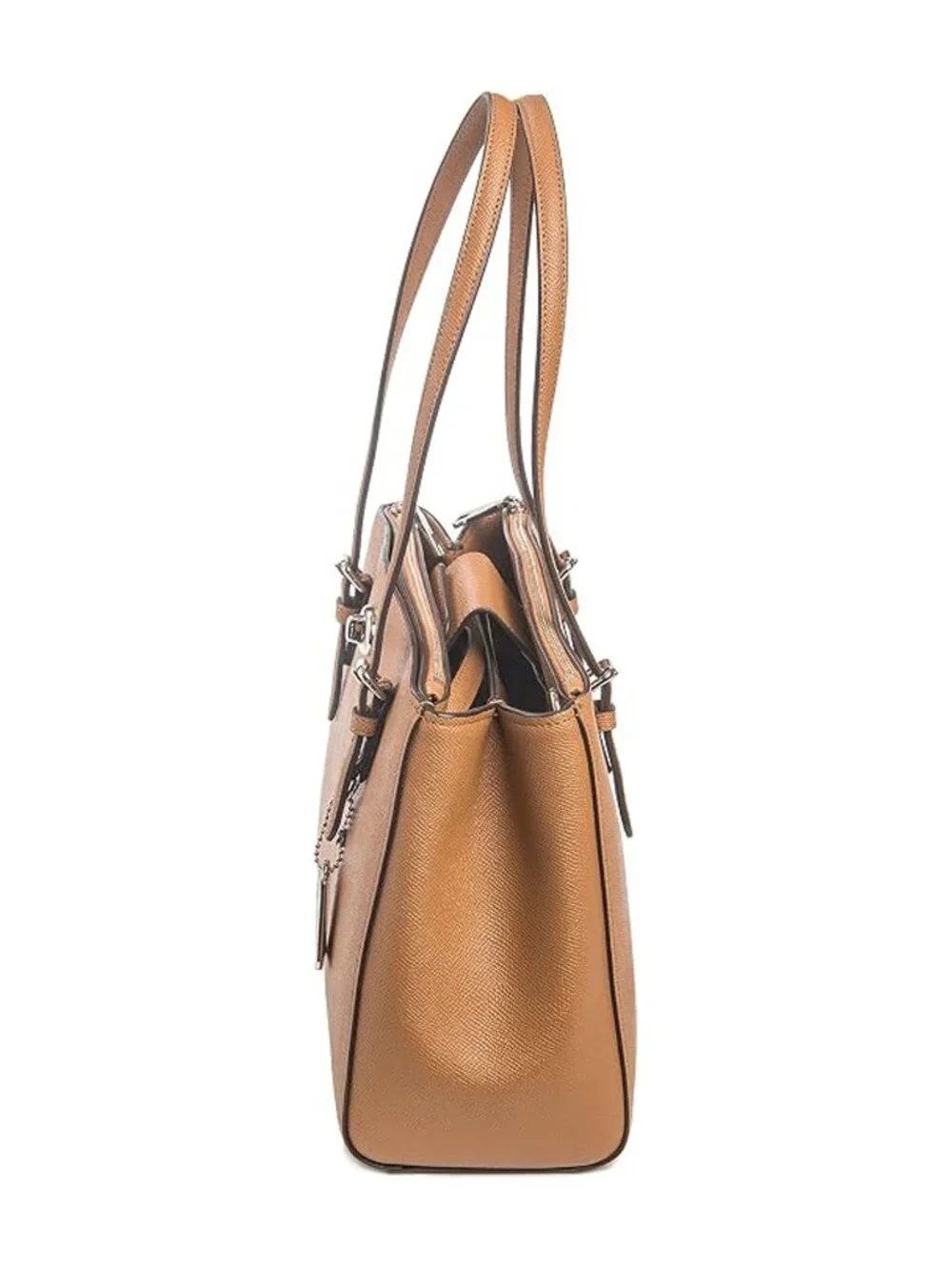 Coach Turnlock Caryall 29 Light Saddle Brown Bag Grain Leather Handbag Purse NEW
